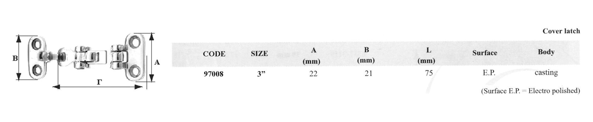 GERGİLİ KİLİT, PASLANMAZ ÇELİK, 3''