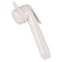 Shower Head, ABS, Long, 1/2'' Thread, w/o Hose, White