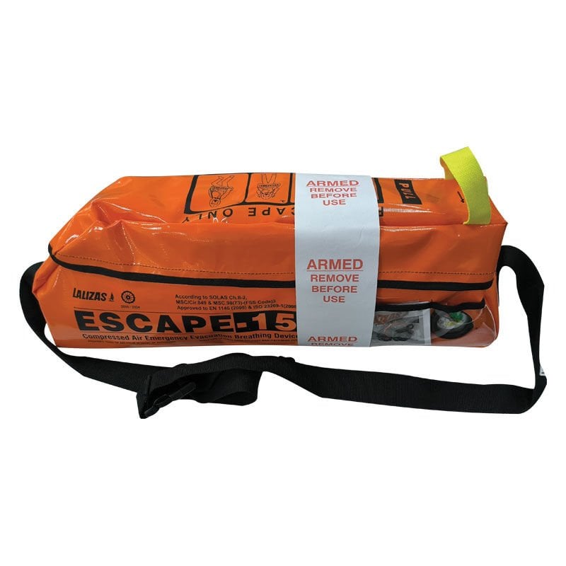 LALIZAS Emergency Evacuation Breathing Device ''ESCAPE-15'', SOLAS/MED, Carbon Compos. Cylinder