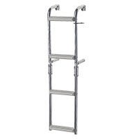 Foldable Ladder,Inox 316,for narr.transom,2+2 steps,90⁰