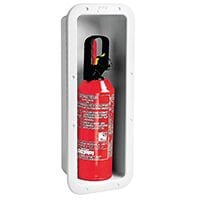 Storage Case f/Fire Extinguisher 2kg, w/o Door, White