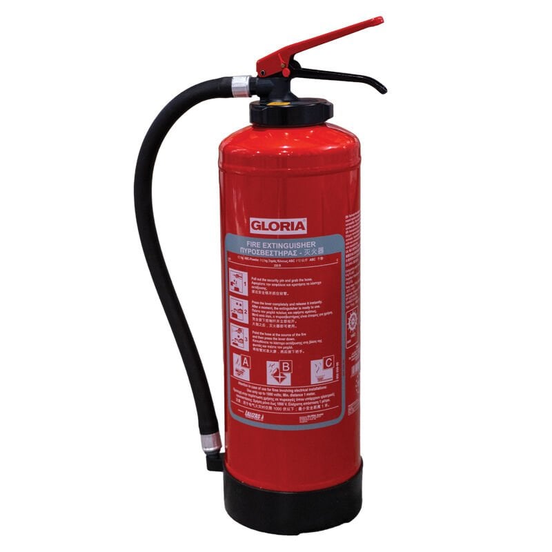 LALIZAS Yangın Söndürücü Kuru Toz,12kg,Kartuş Operated,Duvar Braketli,SOLAS/MED(EN,GR, CN)