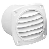Ventilation Shaft Grilles w/Gasket Ø65-70mm, White