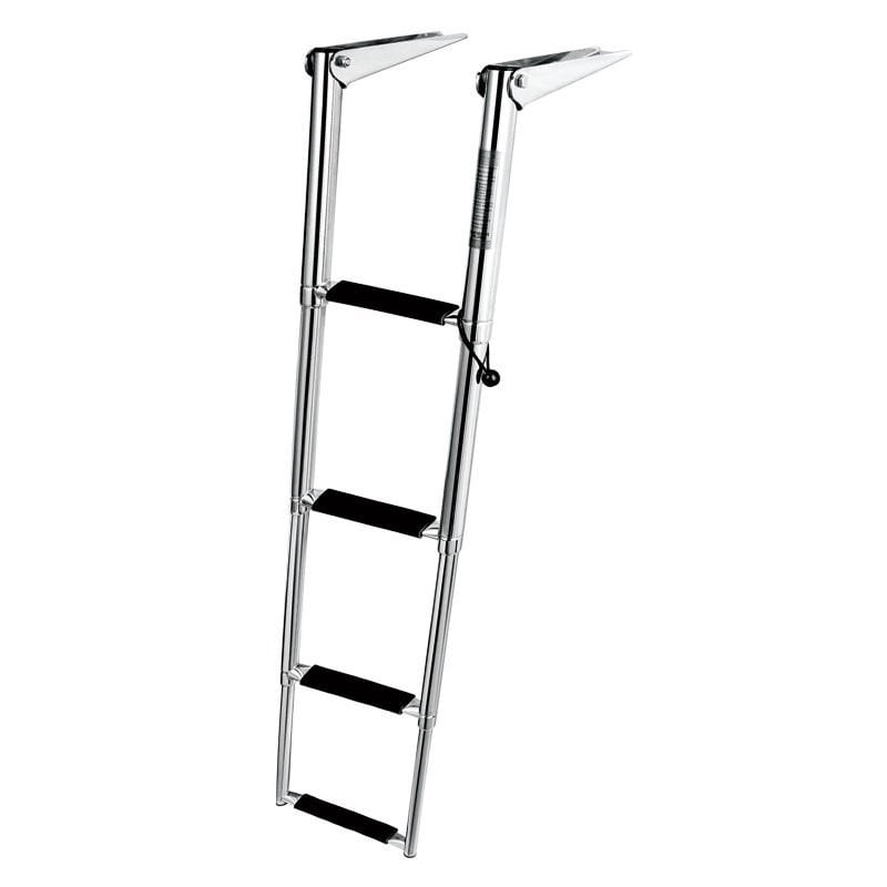 Telescopic Ladder, 4 steps, Inox316, L1145xW395xCentr.W254mm