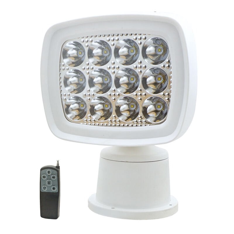 Spotlight LED White, w/Remote Control, 10-30V