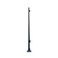 Flag Staff, w/Vert. & Horiz. Base, L.290mm, Black