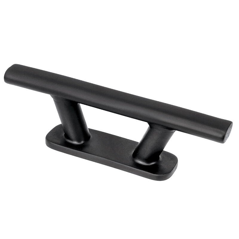 Cleat, Inox 316, L150mm, H45mm, Thread 8mm (6''), Black