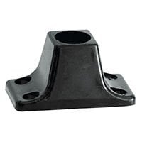 Rectangular Socket 90°, f/Tube Ø22mm, Plastic, Black