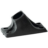 Rectangular Socket 60°, f/Tube Ø22mm, Plastic, Black