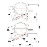 Dikey Beşik/Cradle SOLAS OCEANO için,2-sıra, 6-25(A), 6-35(B)