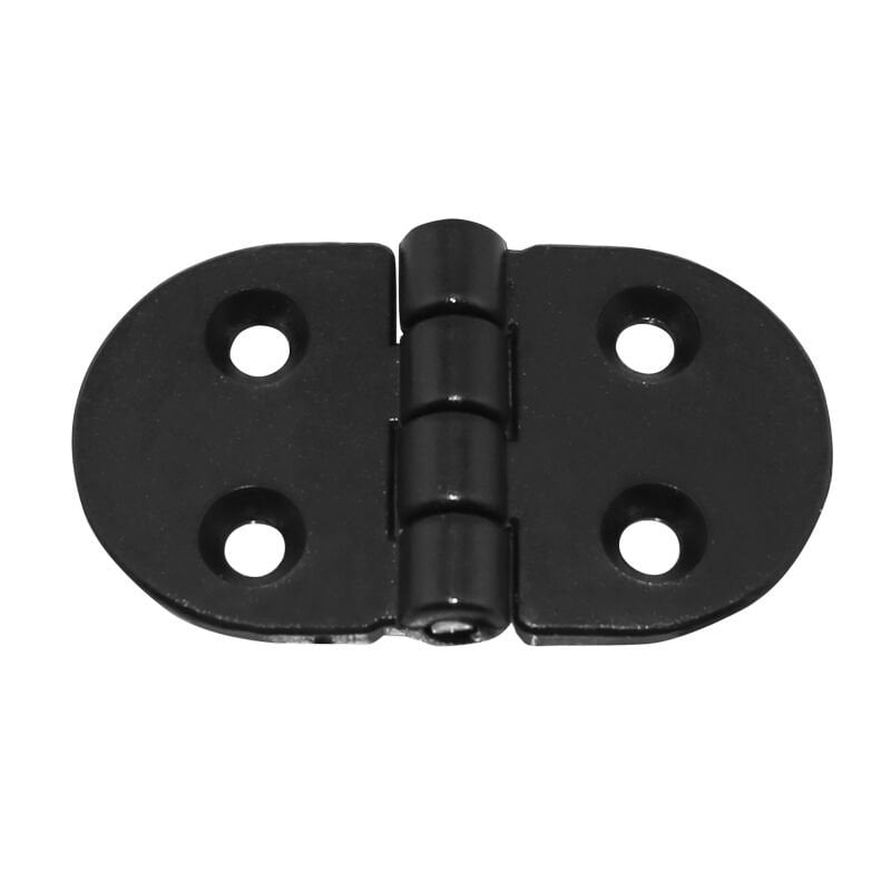 Hinge Polyamide, Round, 70x40x4.5mm, Black