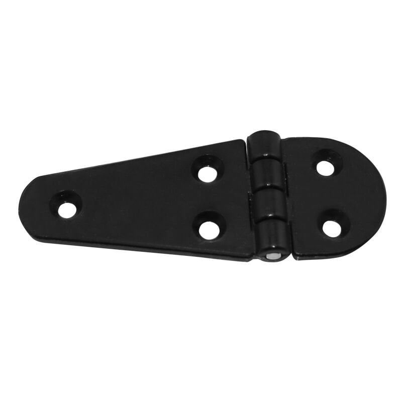 Hinge Polyamide, Semi-Oval, 108x40x4.5mm, Black