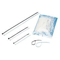 Plastic Ties 360x5mm max D.112mm, 100pcs, Black