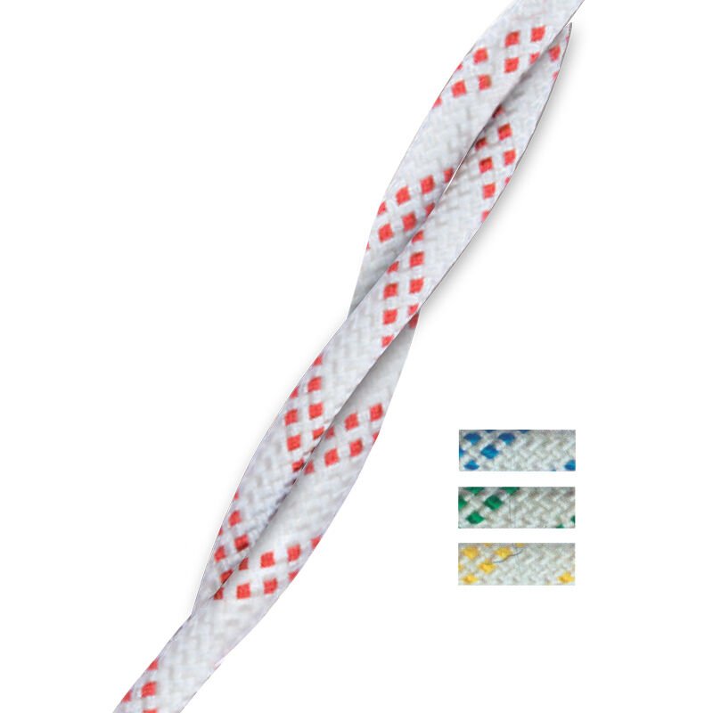 CABO SEYİR HALATLARI, ''Halyard'', Çap. 6mm, Beyaz üstü Yeşil Örgü