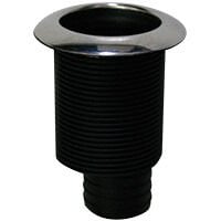 Thru-Hull 1 ½'' w/Displ.HoseBarb Ø31mm Inox Fl. L117mm