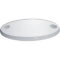 Table Top Oval w/2 Glassholders, 450x760mm, ASA White