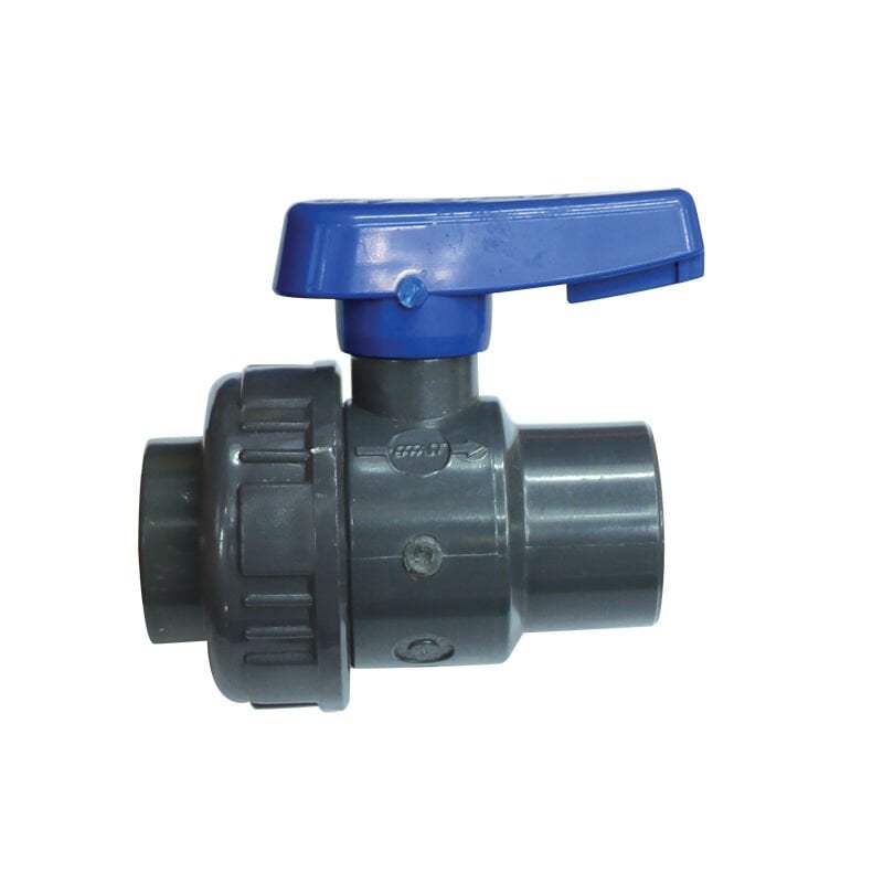 Ball Valve 1 1/2'', Single Union BSPT, Plastic, Grey