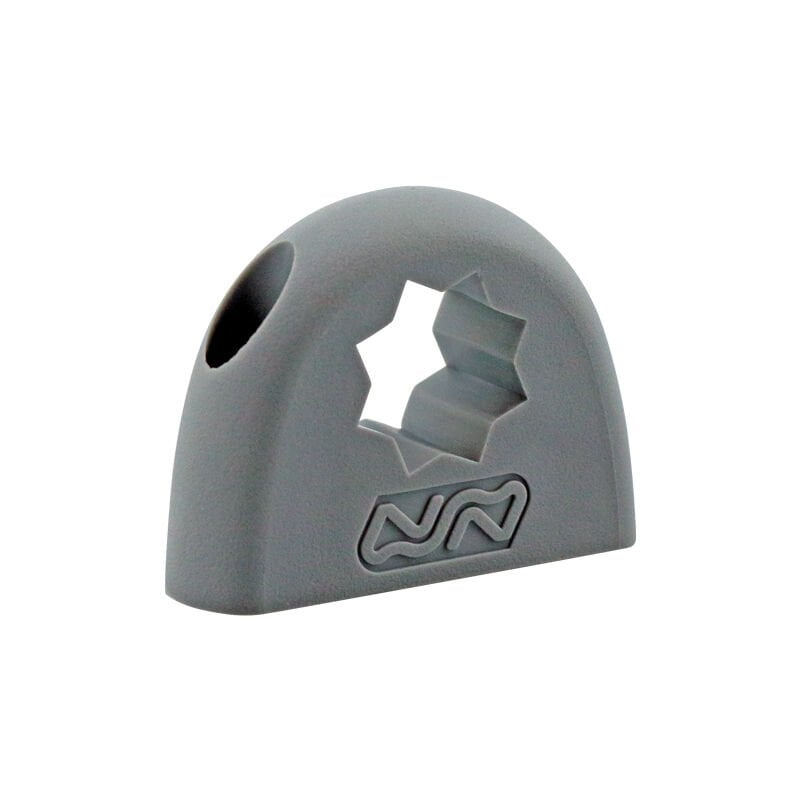 VİNÇ KOLU TUTAMAĞI, YANYÜZEY MONAJ, KUVV. NAYLON, L.60mm, W.19mm, H.45mm, Gri