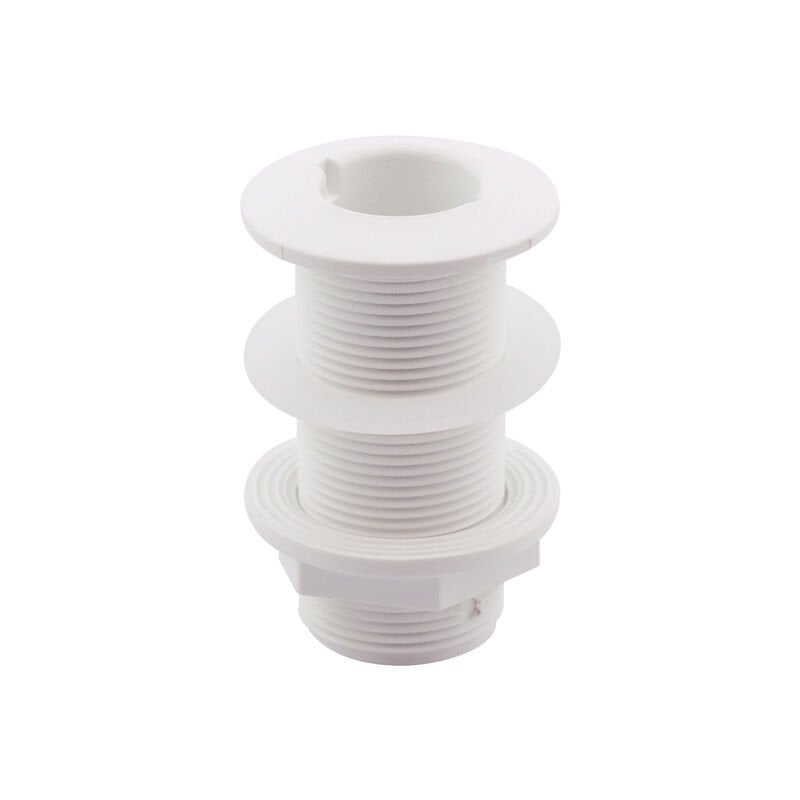 Thru-Hull Fitting 1 1/4'',w/ Washer, L98mm, White, ISO