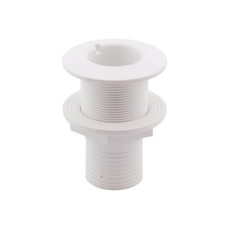 Thru-Hull Fitting 2'', w/Hose Barb Ø51mm, White